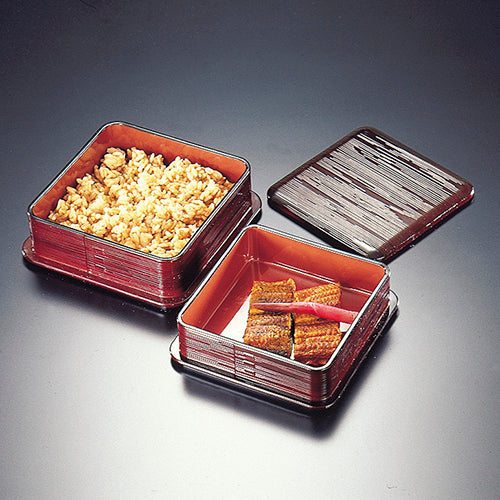 320-89221 保津川弁当 タメ内朱 蓋<小>