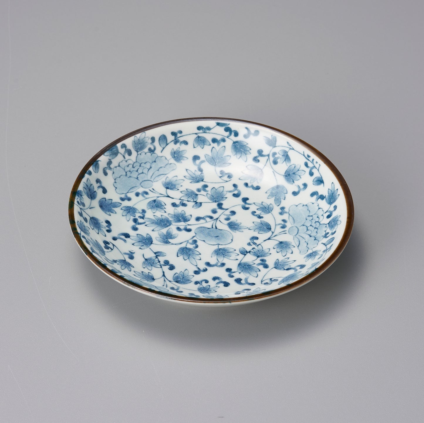 077-111 花唐草玉渕4寸皿