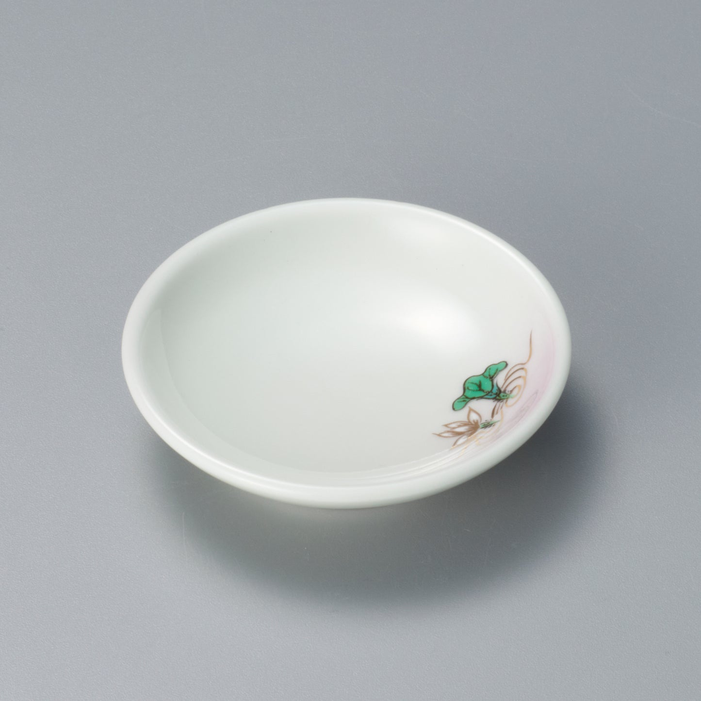 077-74 マロンぼかし後光蓮華豆皿 小