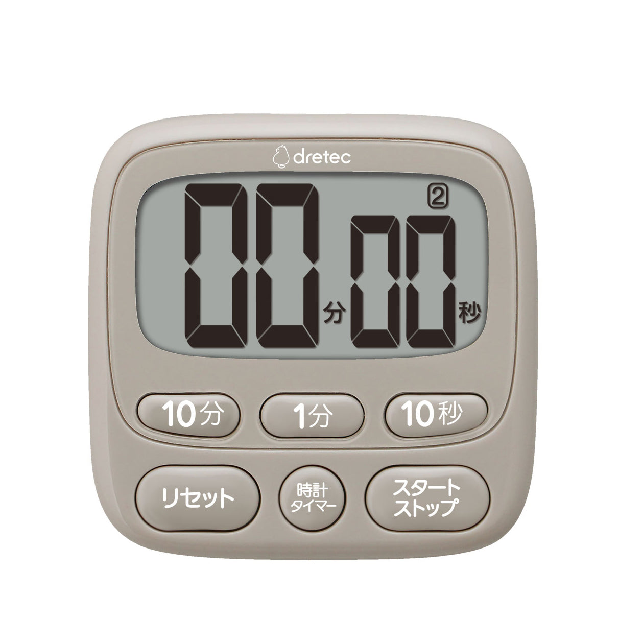 104-10468 T-612時計付大画面タイマー ベージュ
