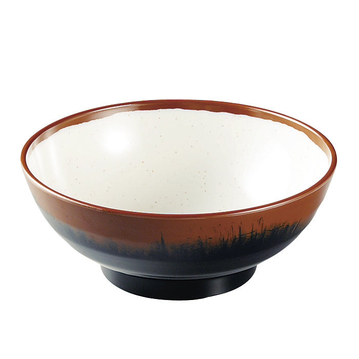 105-10012-03 長次郎窯 そば丼(特大) 内白マーブル (AN70W)