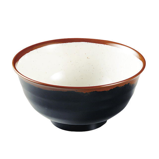 長次郎窯 羽反り丼 内白マーブル