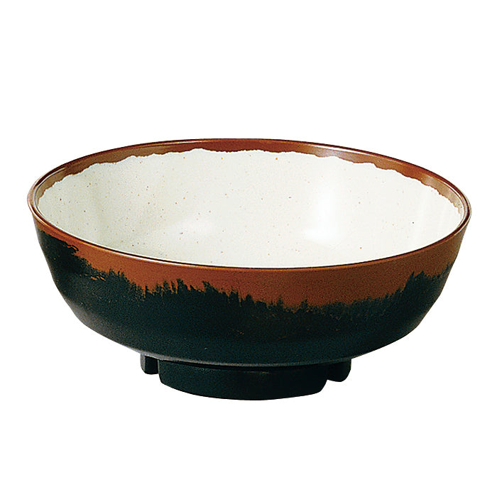 長次郎窯 丼 内白マーブル