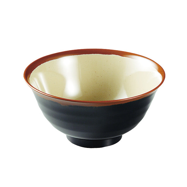 長次郎窯 羽反り丼 内若草