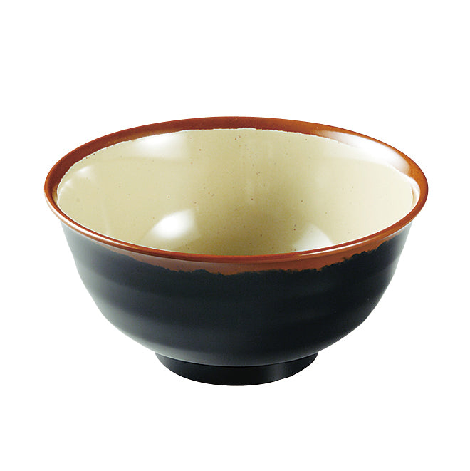 長次郎窯 羽反り丼 内若草