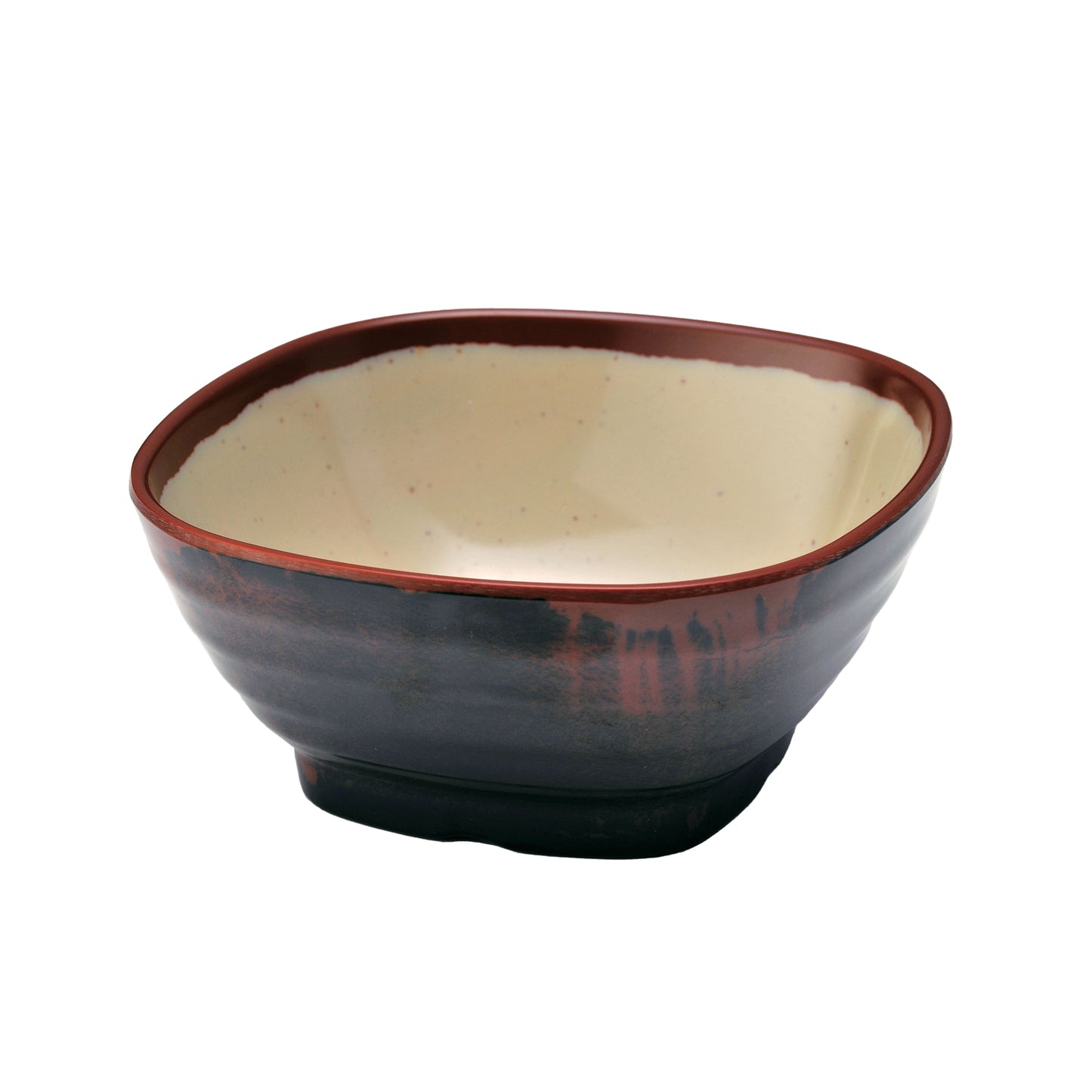 105-10013-09 長次郎窯 角小鉢 内若草 (AN50G)