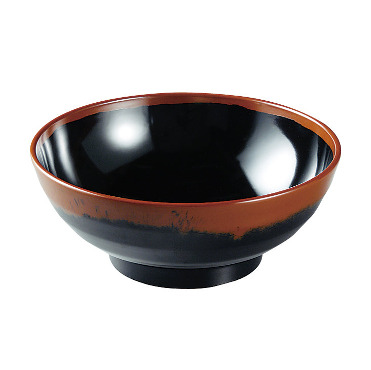 105-10014-03 長次郎窯 そば丼(特大) 内黒 (AN70B)