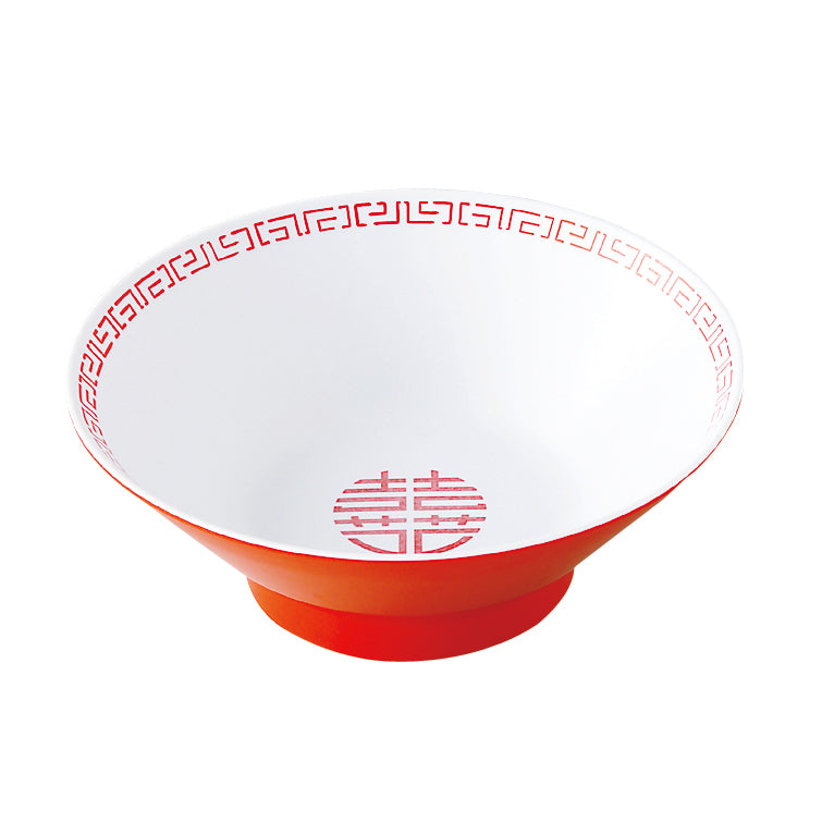 105-10015-06 瑞祥 中華丼(新形) 白/赤(CA-12)