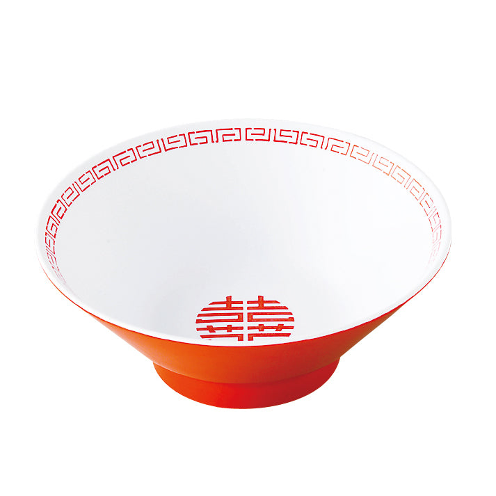 105-10015-08 瑞祥 新形たんめん丼 白/赤(CA-14)