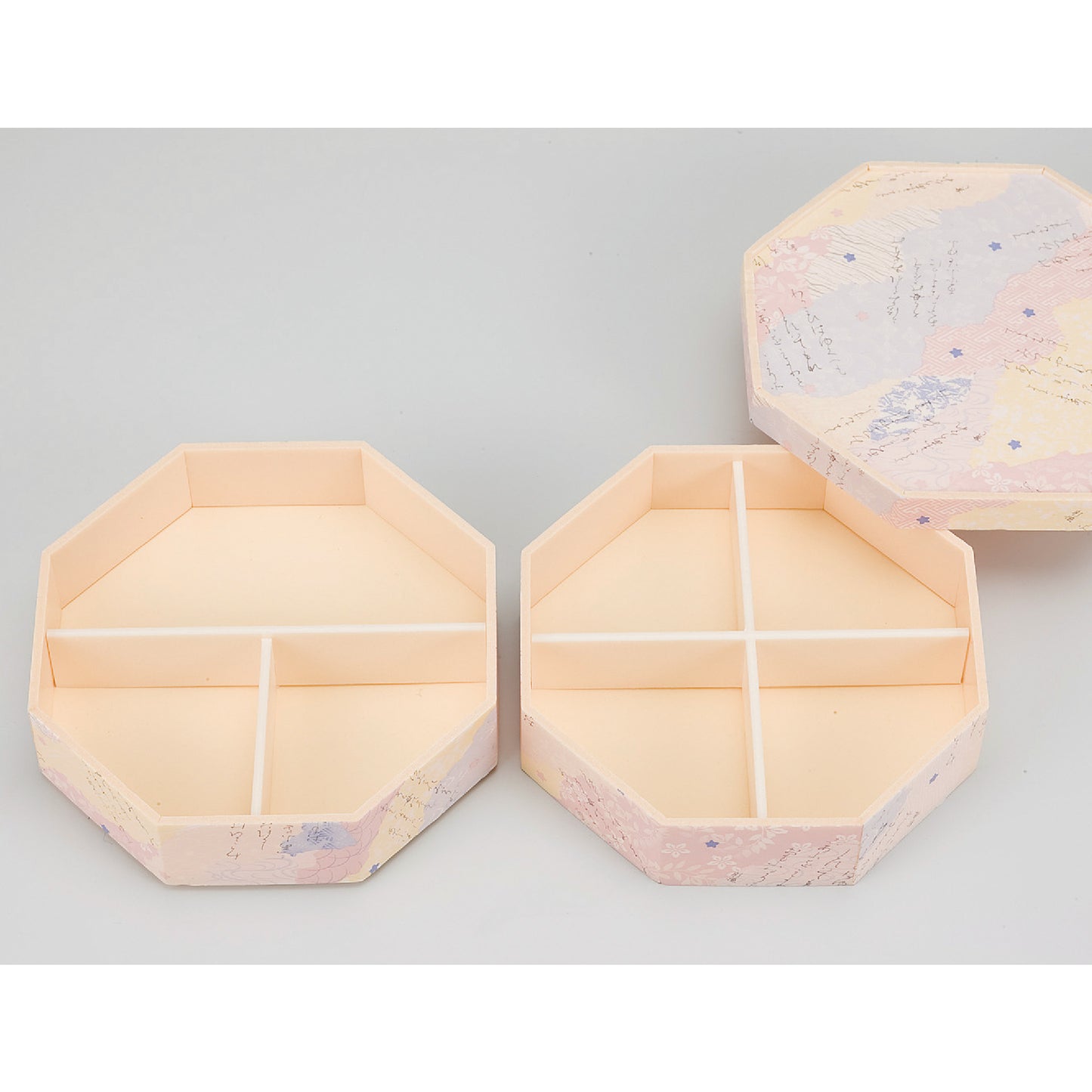 127-10022 歌仙八角二段かぶせ蓋セット<72セット入>