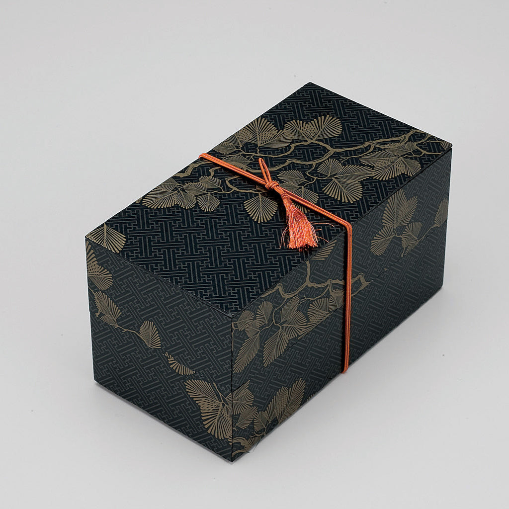 127-10028 琥珀松長角二段のせ蓋セット 大<144セット入>