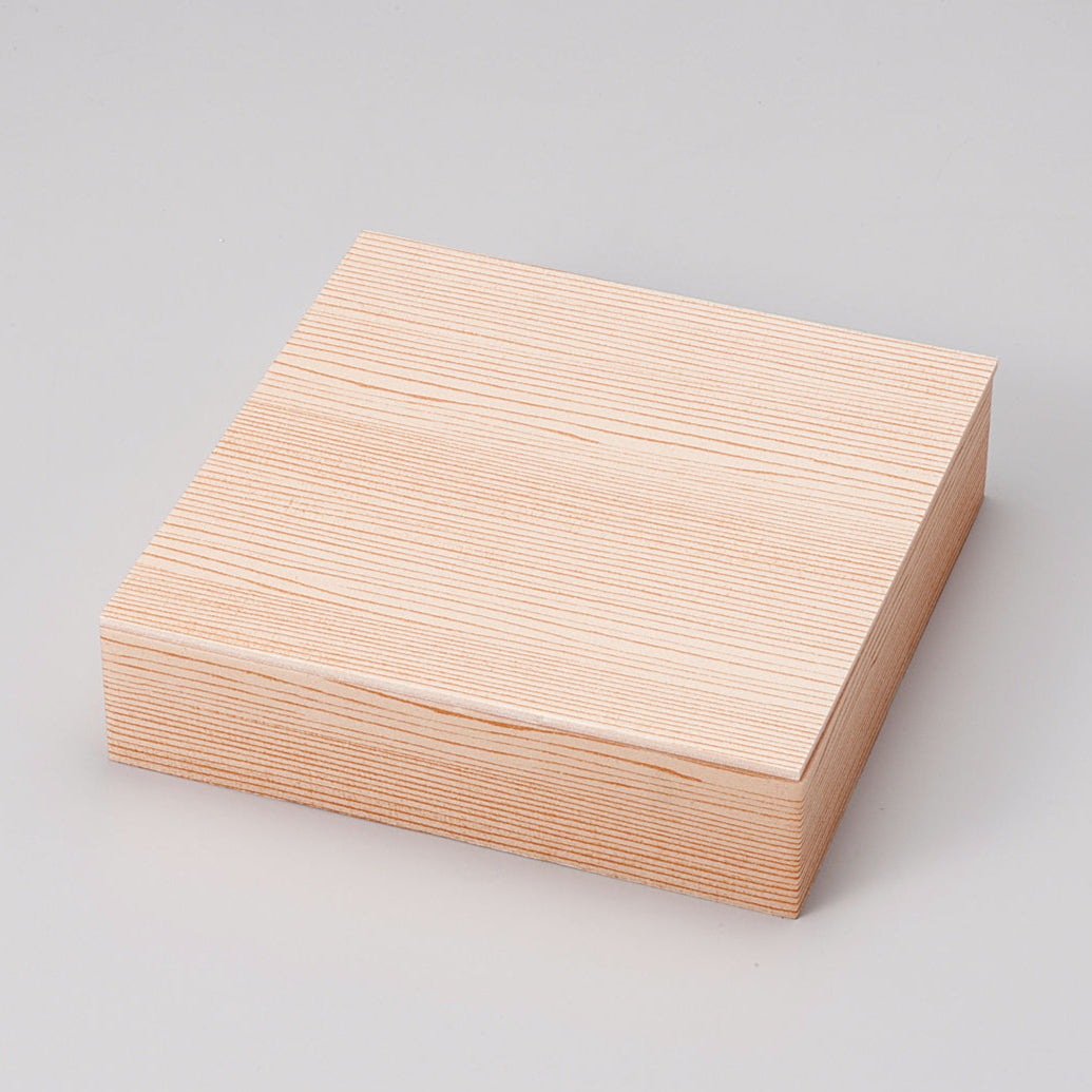 127-10052 杉木目7寸角幕の内のせ蓋セット 126セット入