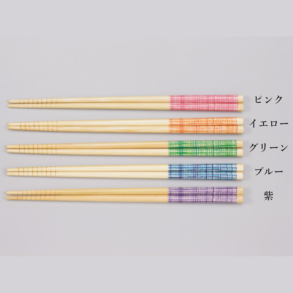 箸 白竹レインボーチェック<各50膳入>