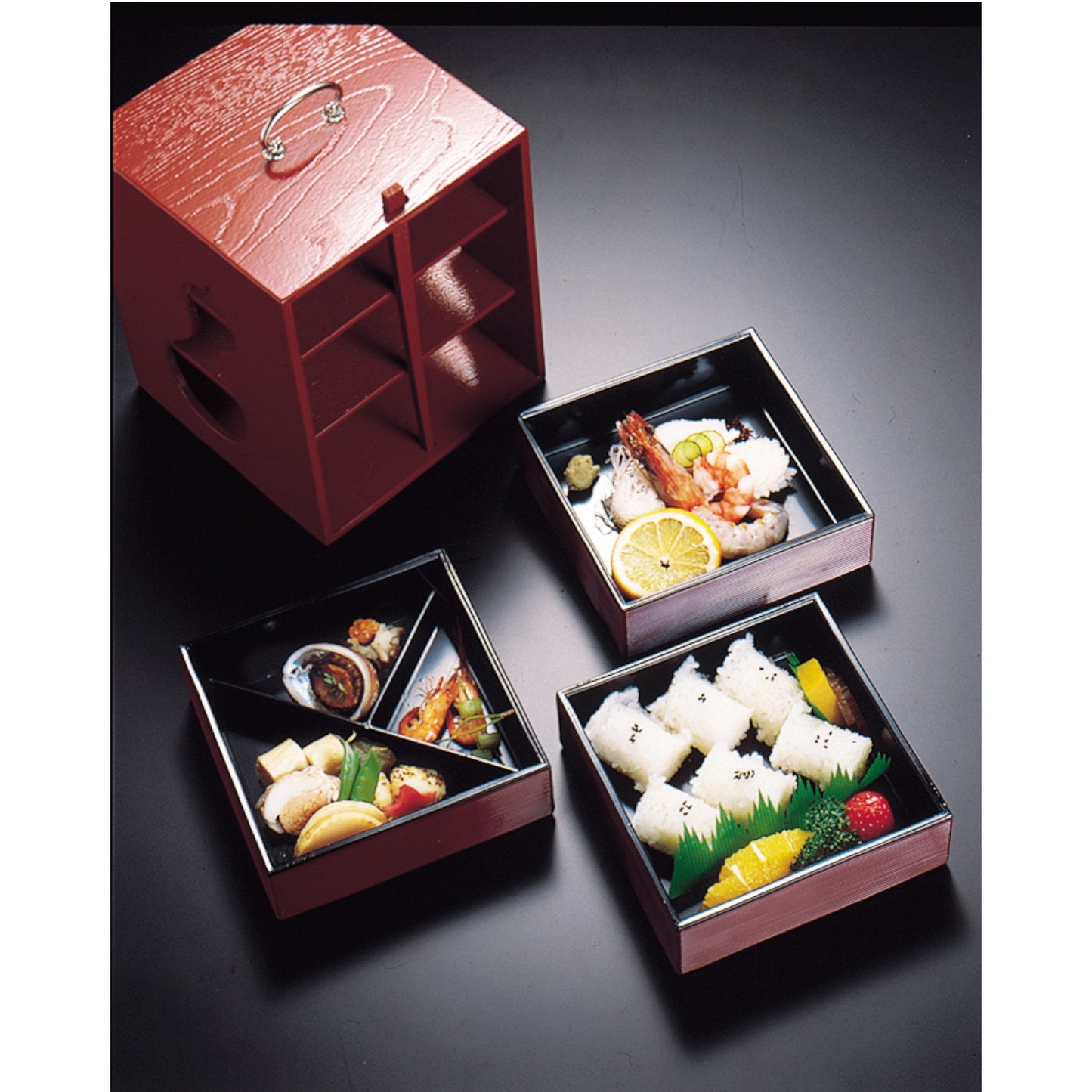 159-10057 赤弁当 タメ千筋内黒