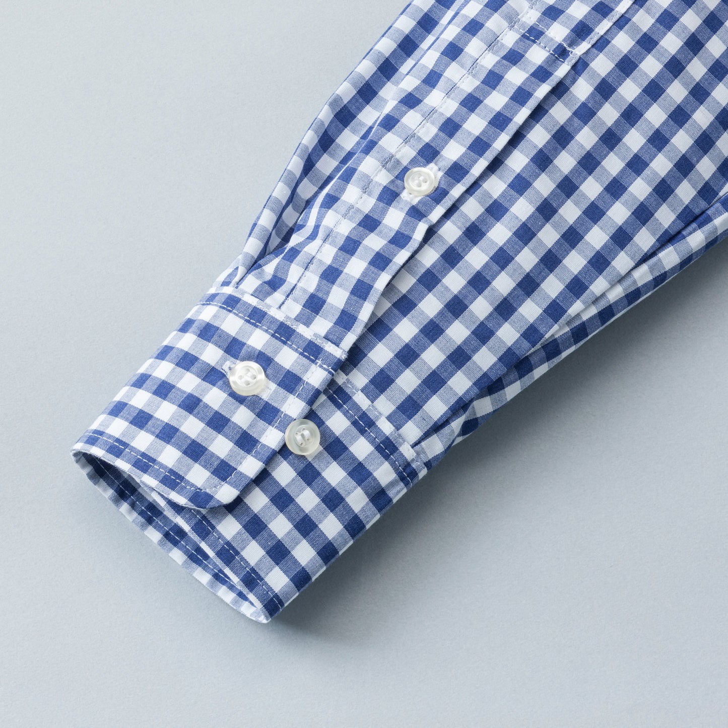 長袖シャツ ネイビーギンガム