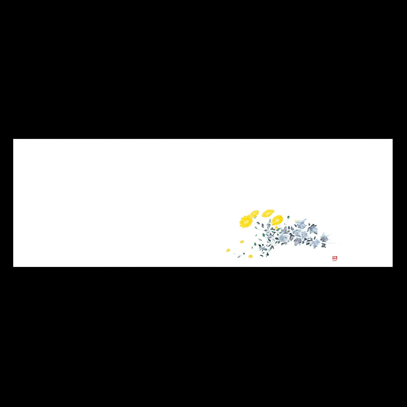 192-20072 箸置雲竜和紙マット 菊(9・10月)