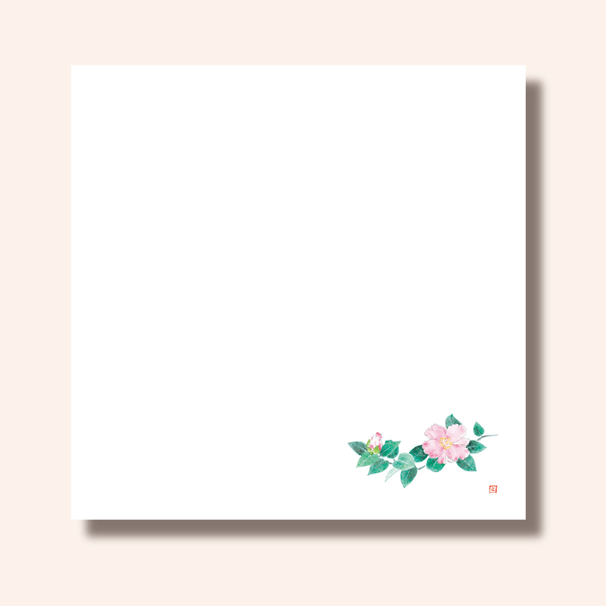 耐油天紙懐敷 山茶花(さざんか) (10~2月)