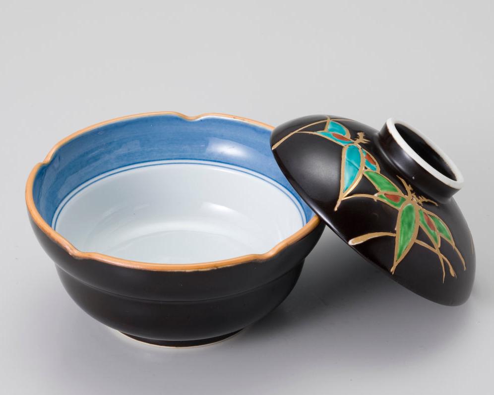 000-439 天目二色笹八方割蓋物