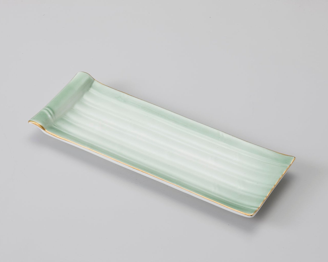 000-449 金彩ヒワ竹型前菜皿