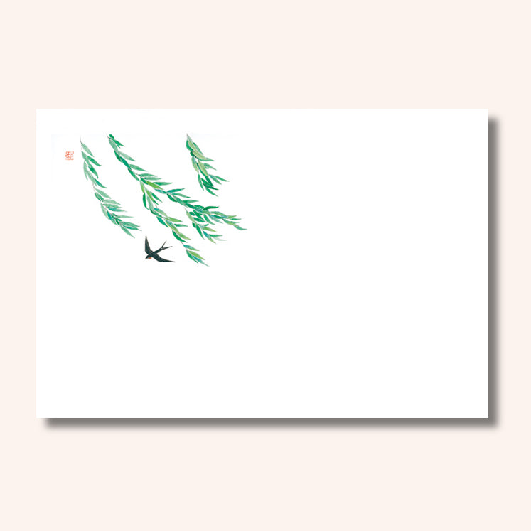 201-10150 38cm上質紙マット ツバメと柳 (4~9月)