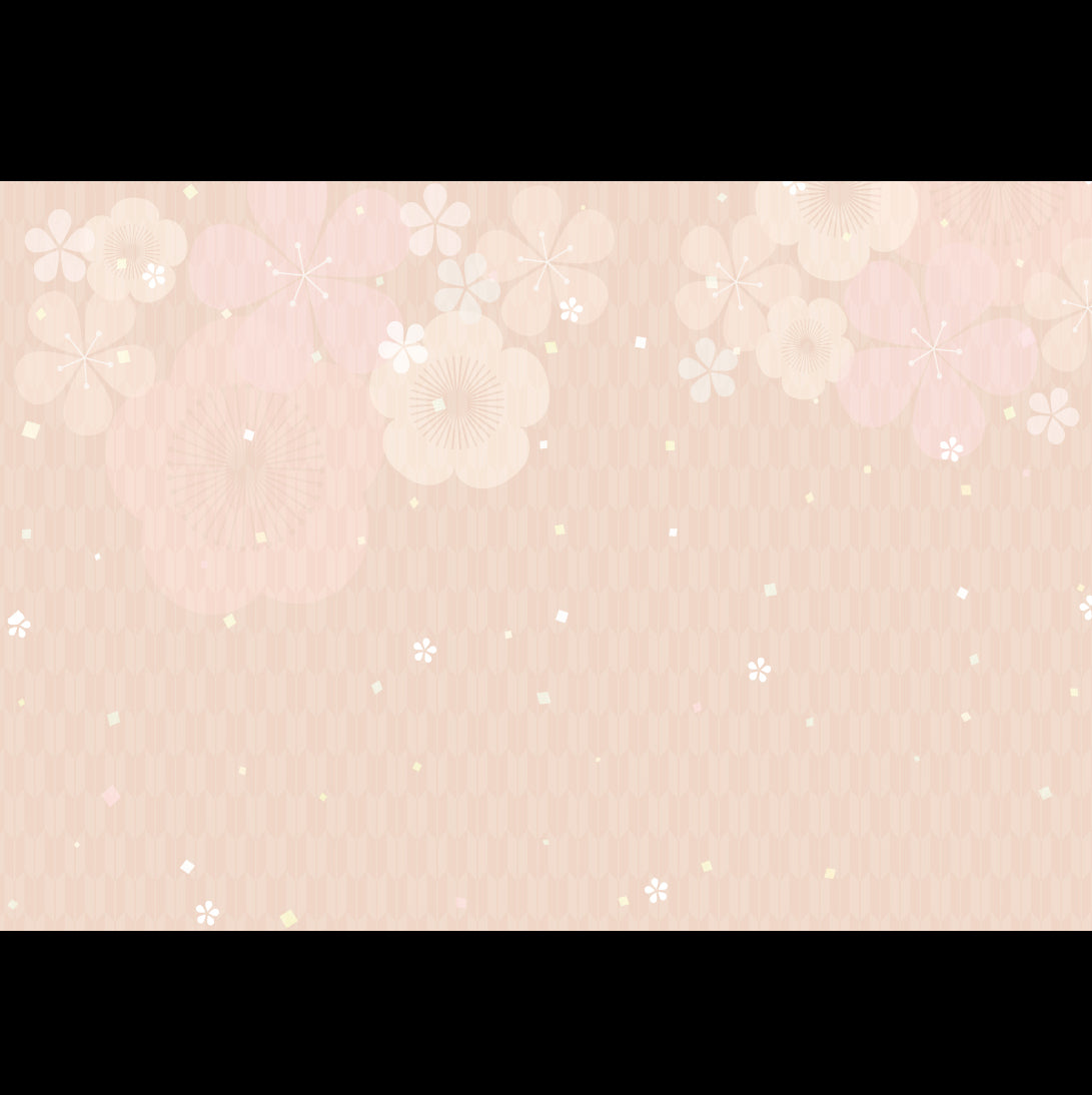 201-10325 38cm上質紙マット 矢絣梅小花