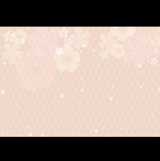 201-10325 38cm上質紙マット 矢絣梅小花