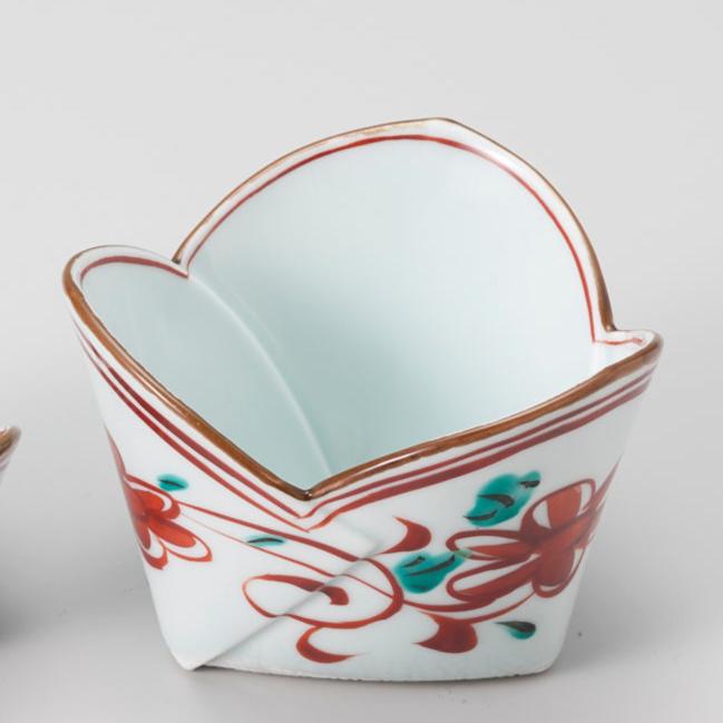 000-487 赤絵渕三枚中付 大