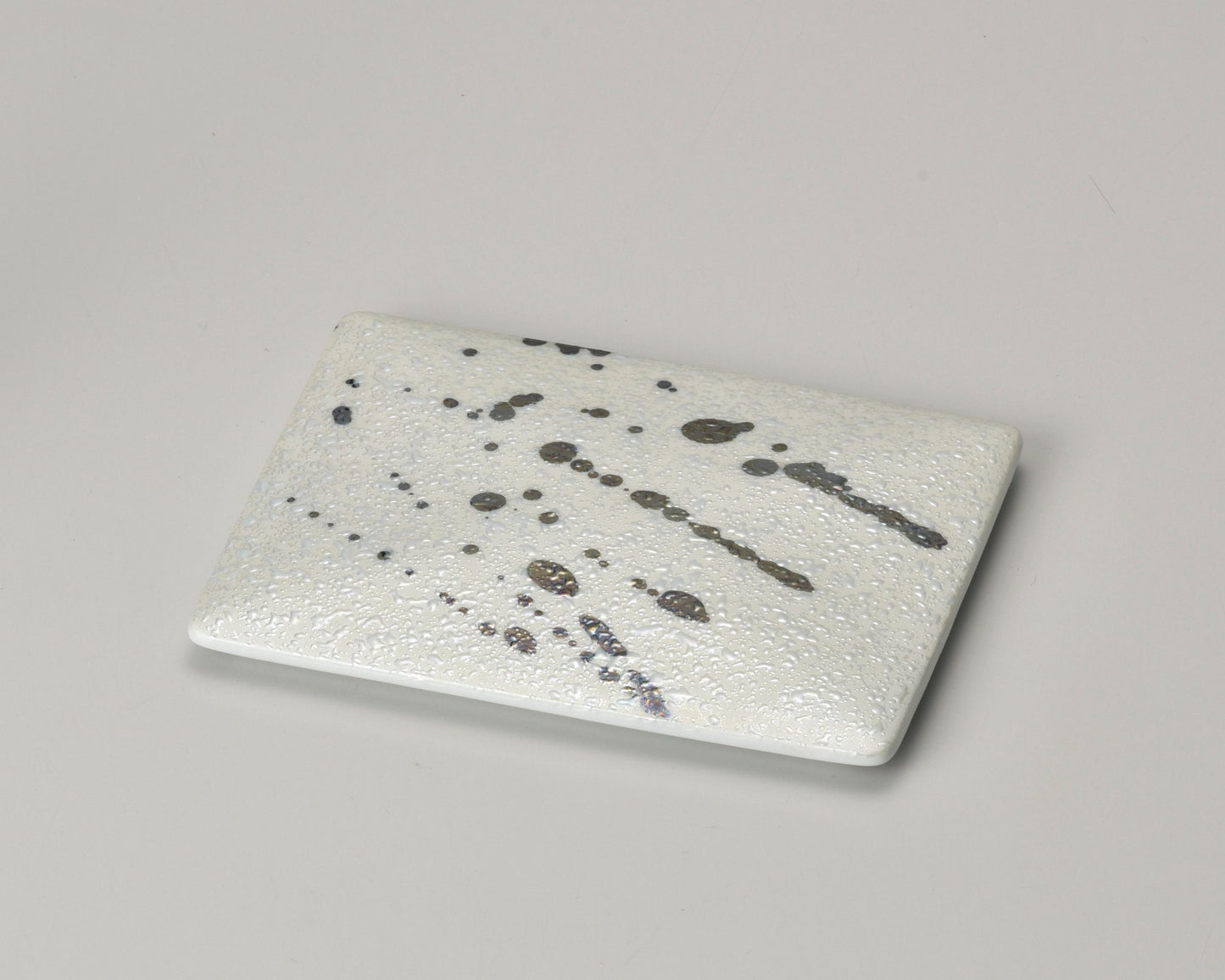 707-10417-02 黒流ラスター長角蓋物 蓋のみ