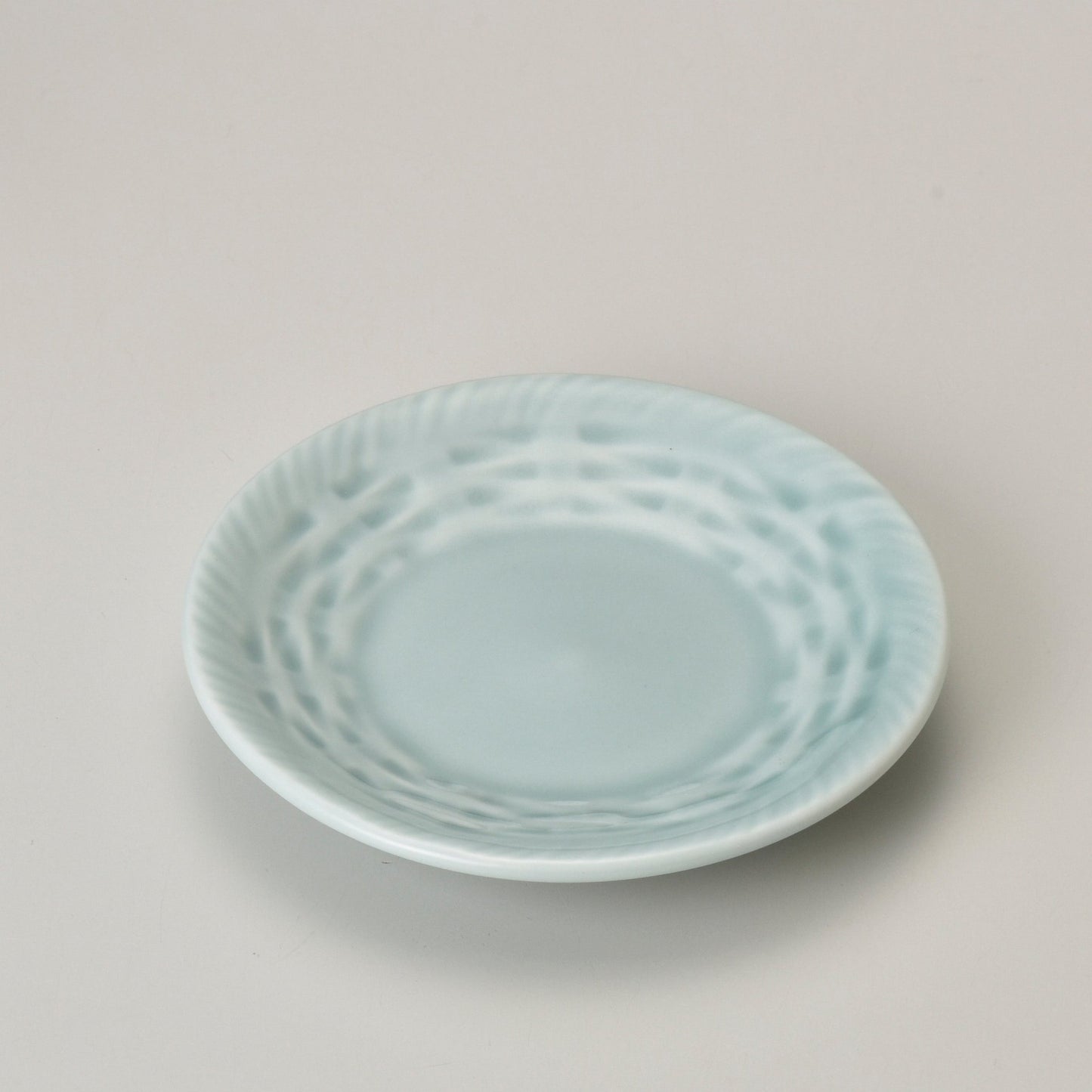 青磁かごめ蒸し碗用台皿