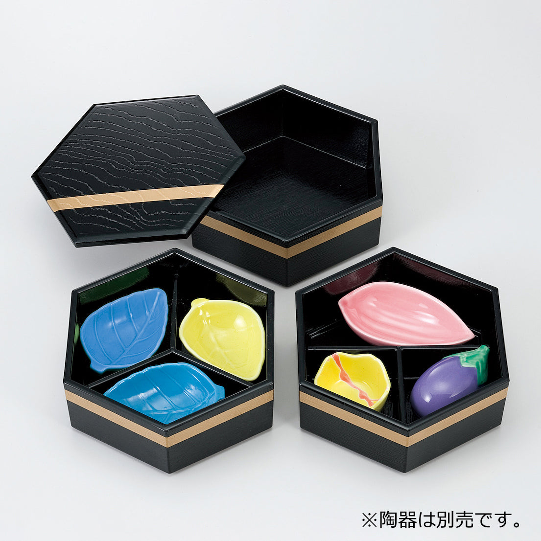 320-35341 六角3段 黒金帯<Y、T仕切付>