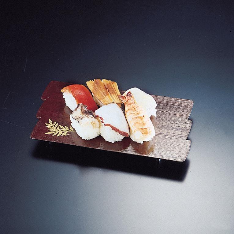 420-11021 イカダ皿 タメハケ目金笹