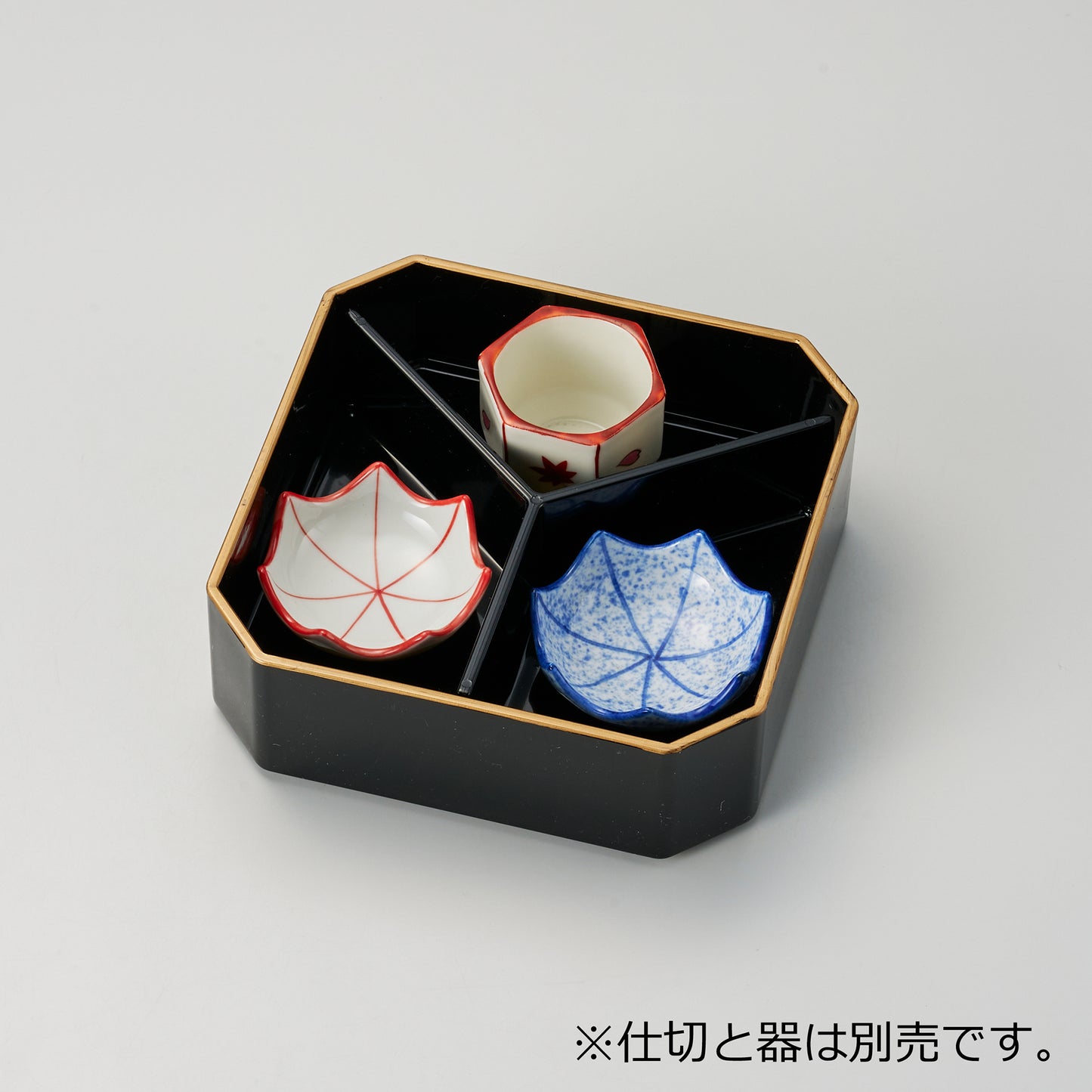 430-33011 隅切盛器 黒天金