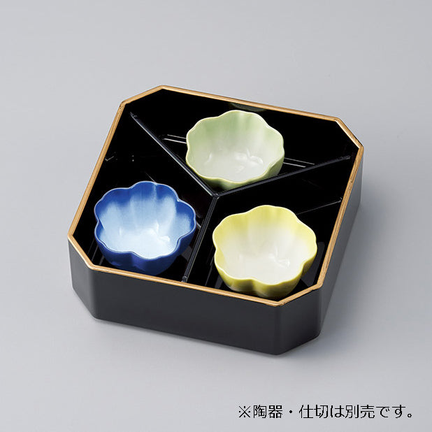 430-33011 隅切盛器 黒天金