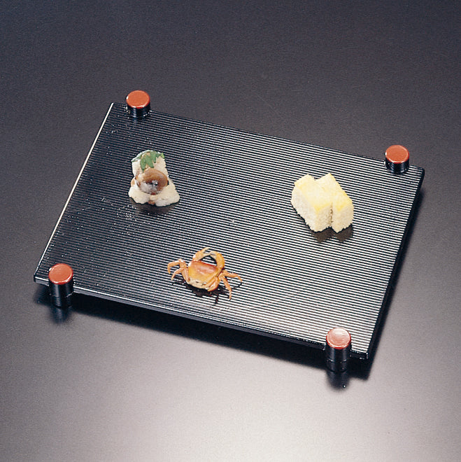 435-11231 古郷皿 <表>朱・金パール<裏>黒