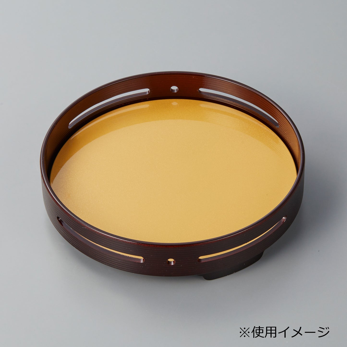 430-10151 丸両面板 表:金パール 裏:朱