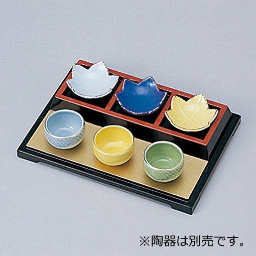 445-16121 ひな段珍味 黒・金パール