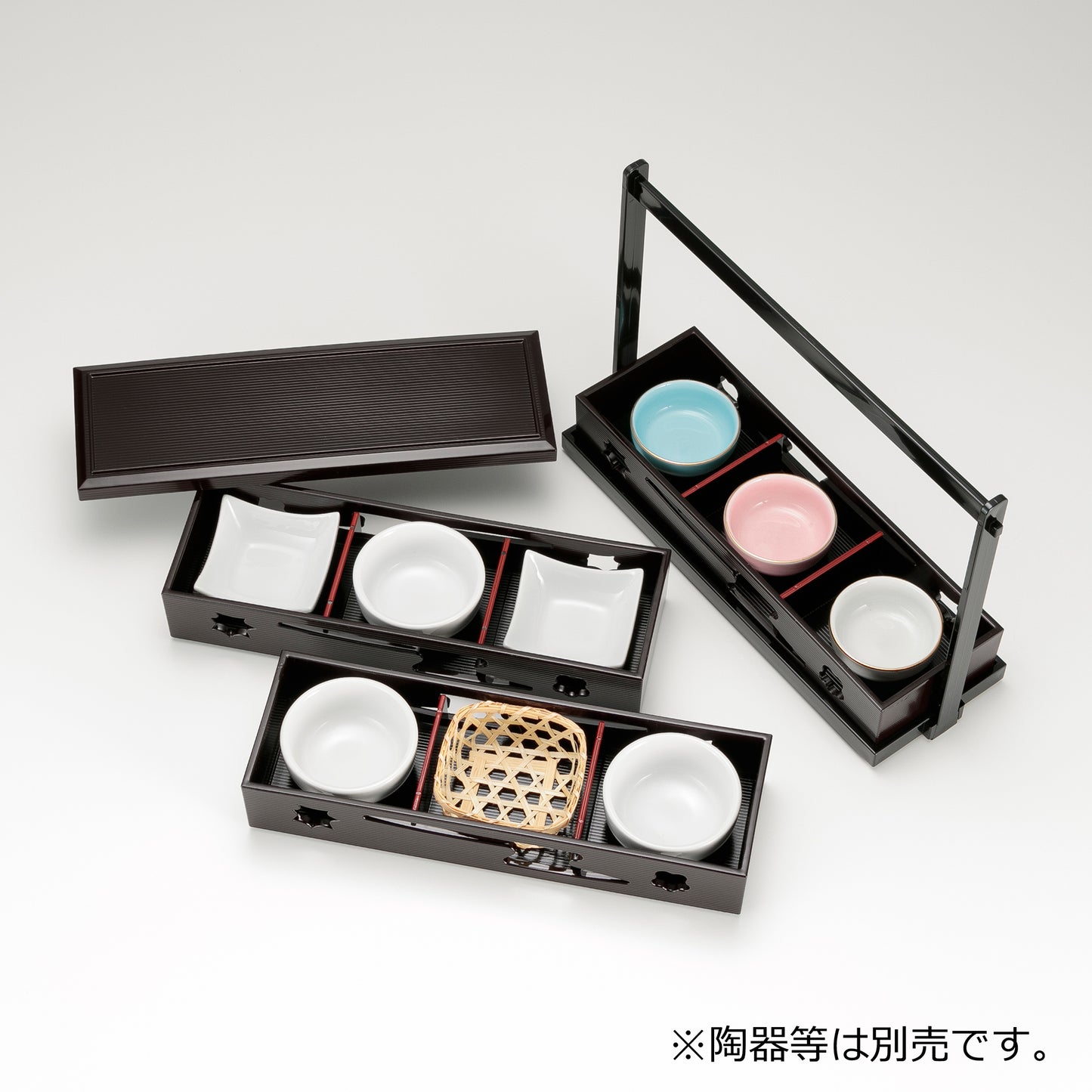445-20311 新角長点心手提台 黒