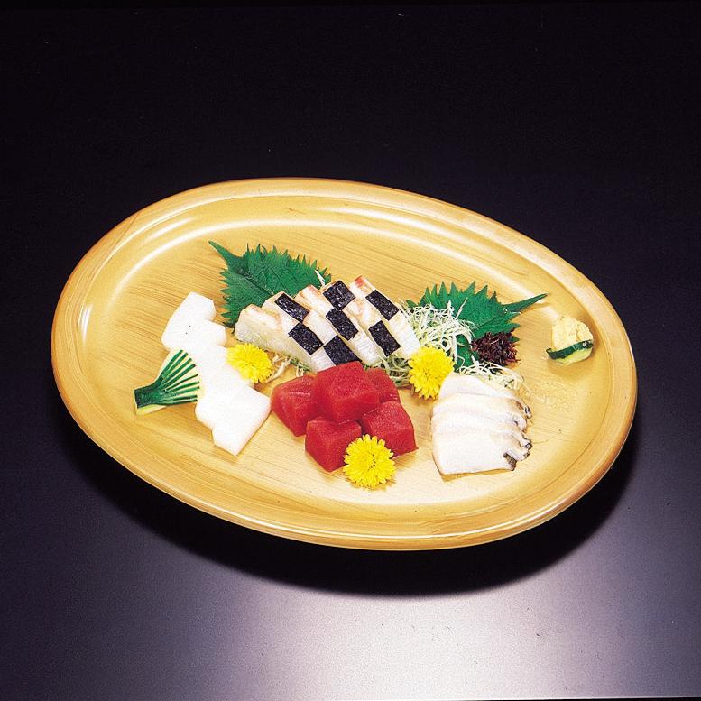 450-23021 尺2小判皿 白木目