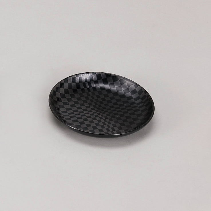 516-00013 市松黒5.0皿