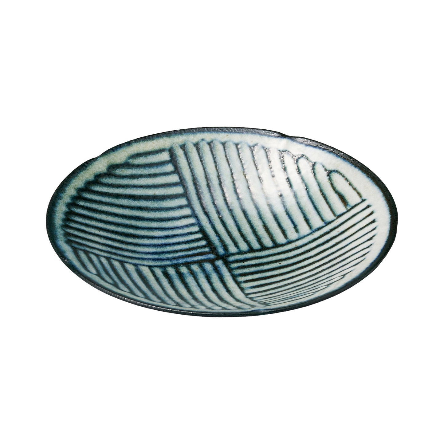 517-00094 令和粉引(削) 7.0寸深皿