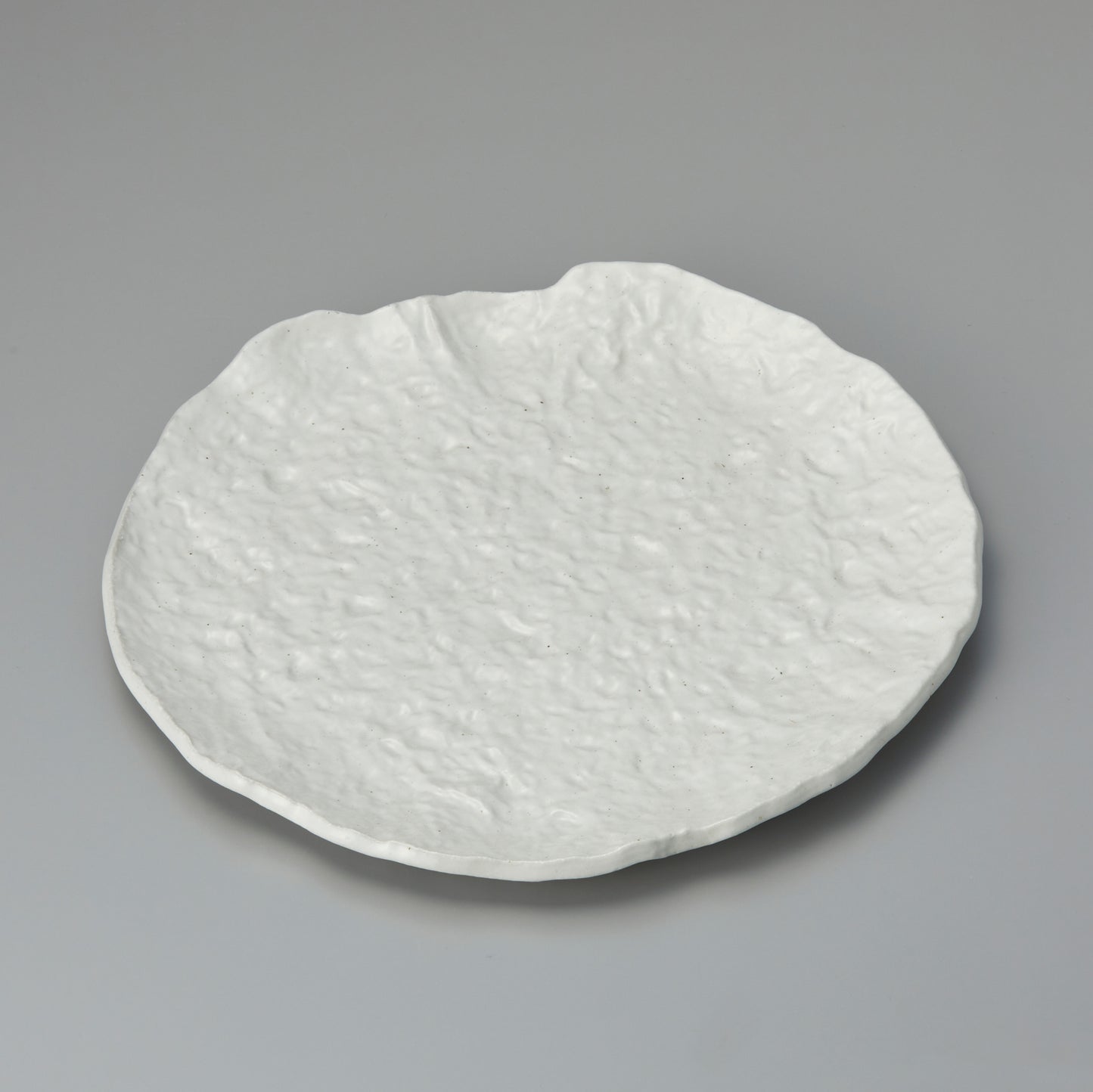 530-00158 変形丸大皿 白