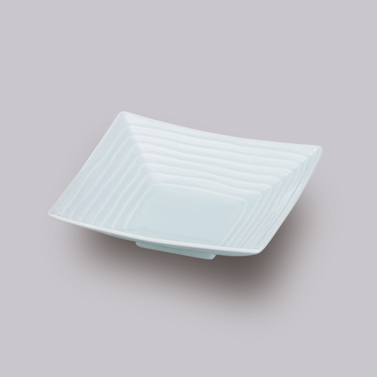 534-00053 青白磁千段6.2寸高台皿
