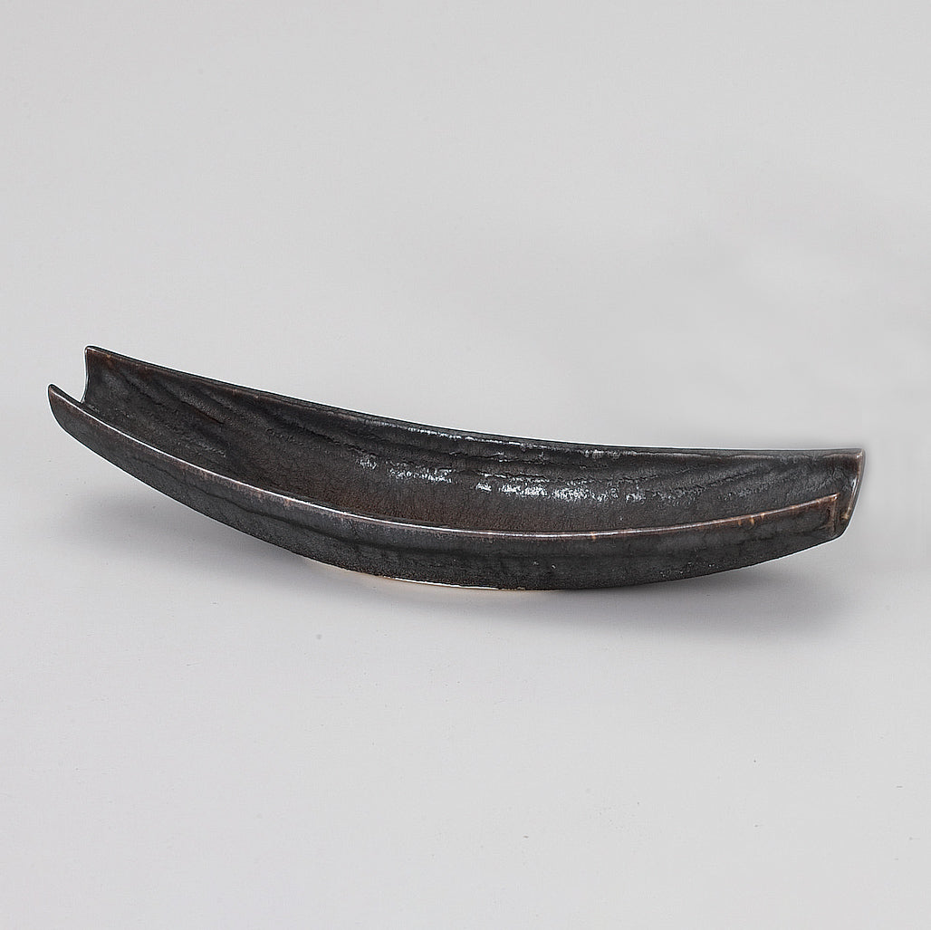 535-00065 金結晶笹舟向前菜皿