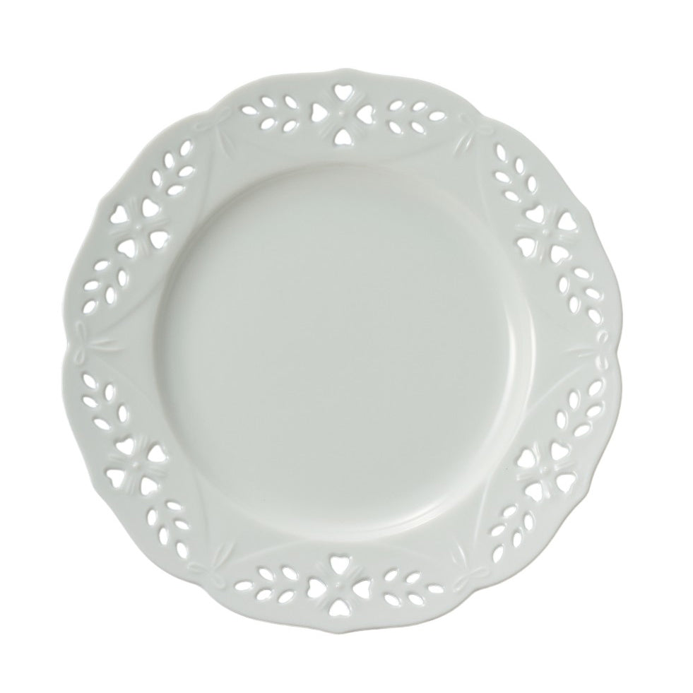 546-00055 スカシ 19cmレース皿 特白