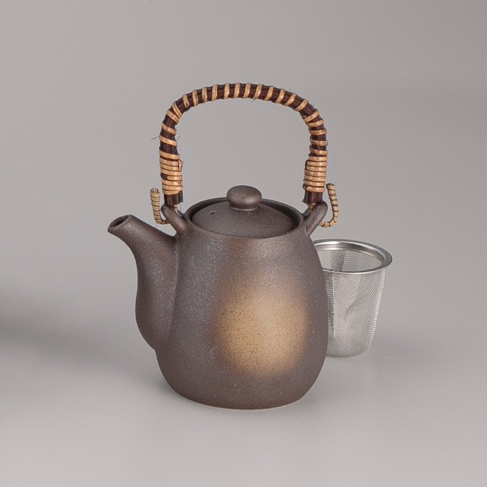 554-00002 サビ茶土瓶(アミ付)