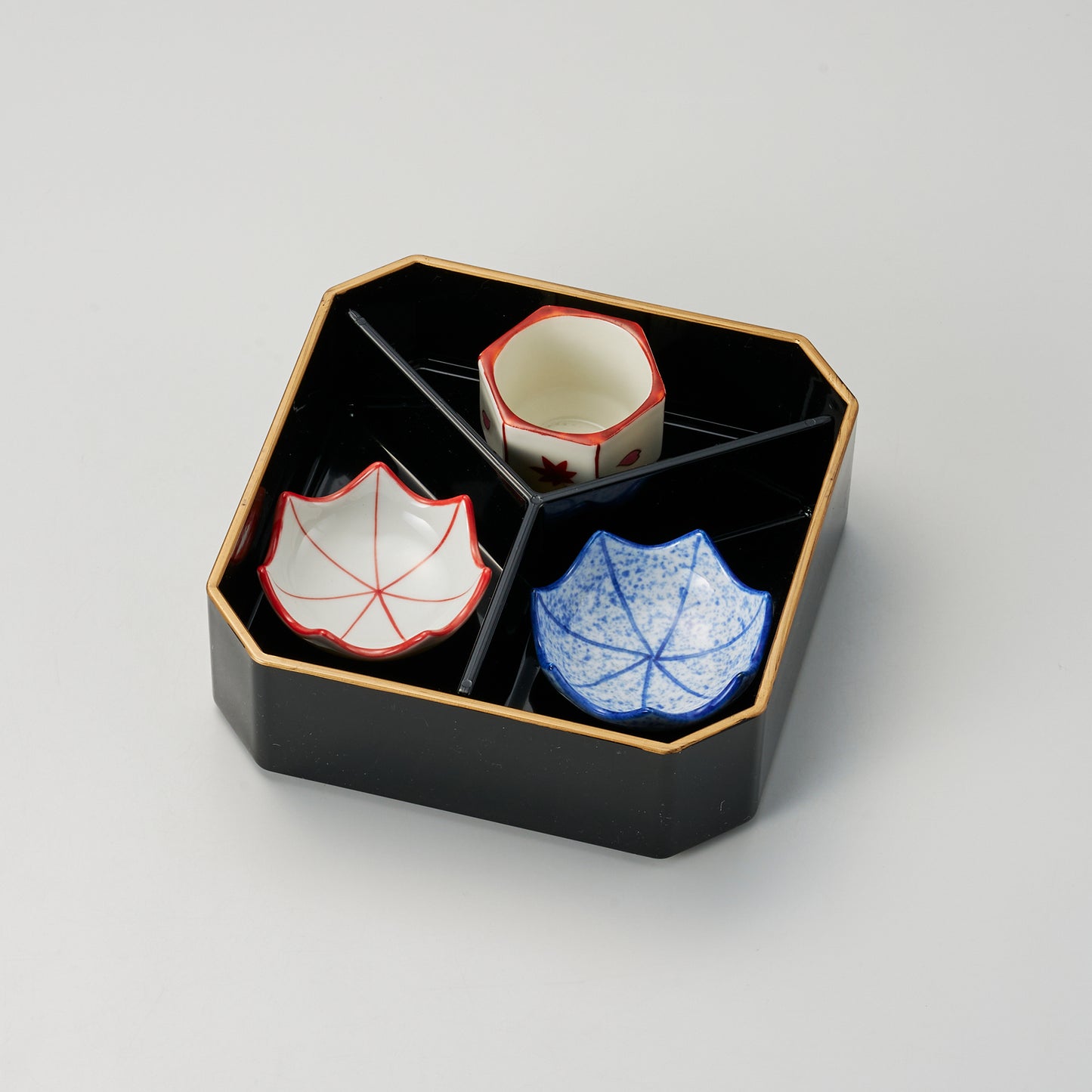 610-31143-01 紅葉珍味(大) 吹墨呉須線
