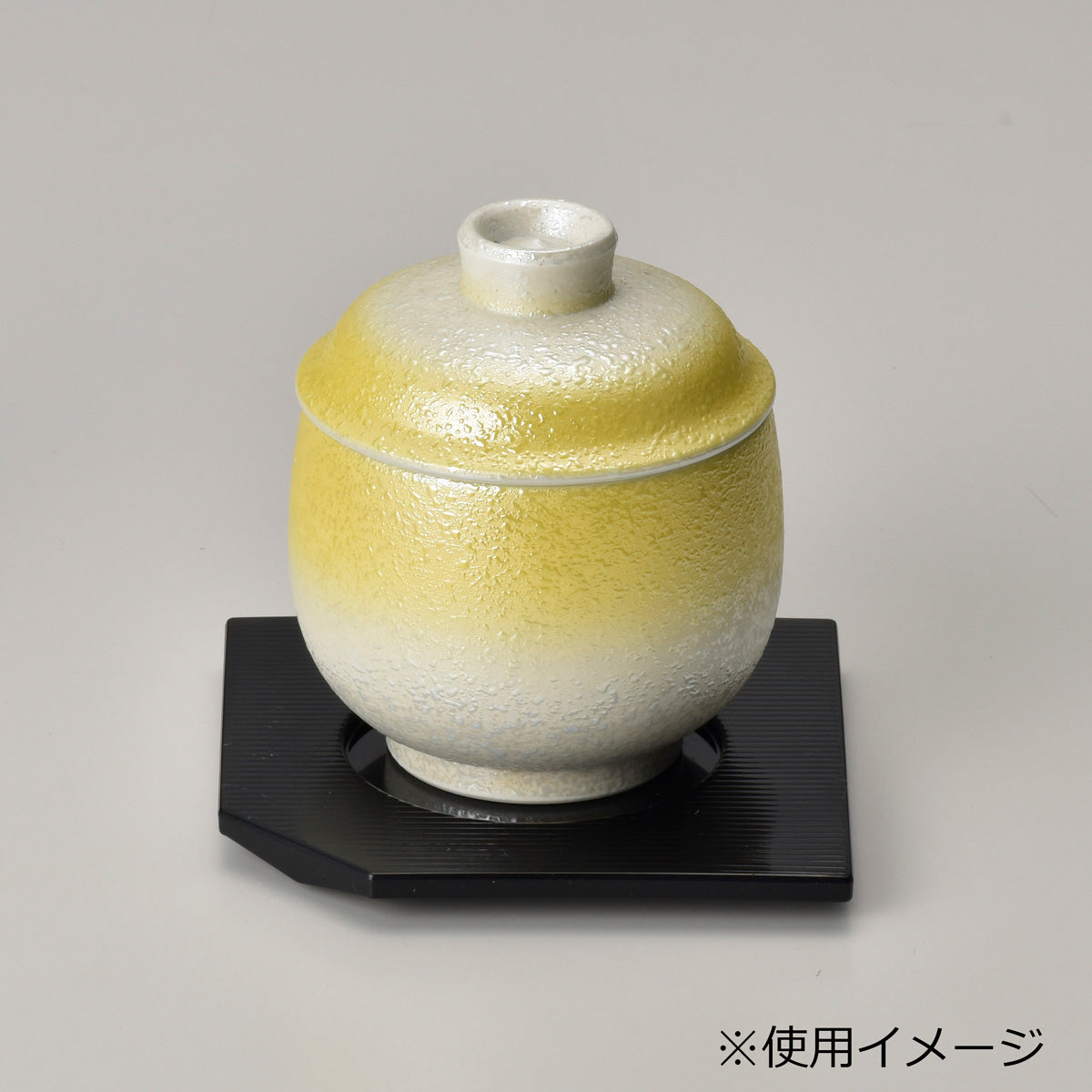 707-10423 銀彩イエローむし碗