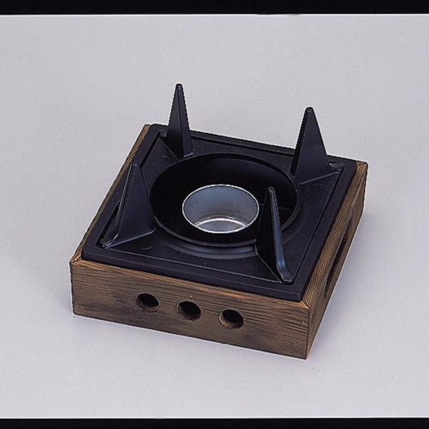800-30002 角平ミニ釜めし用コンロ焼杉付(火入付)
