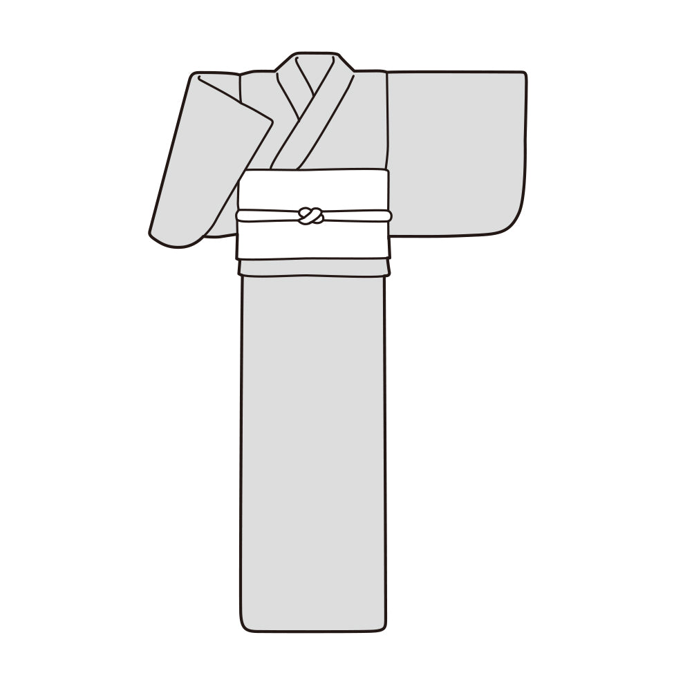 紗紬着物 露草の丸・藍紫(KI-2062)