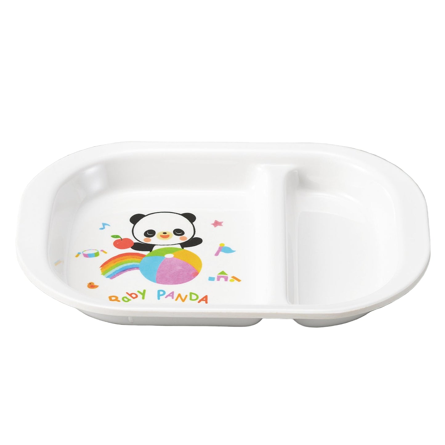 105-10060-03 赤ちゃんパンダ角ランチ皿 (PA-10)